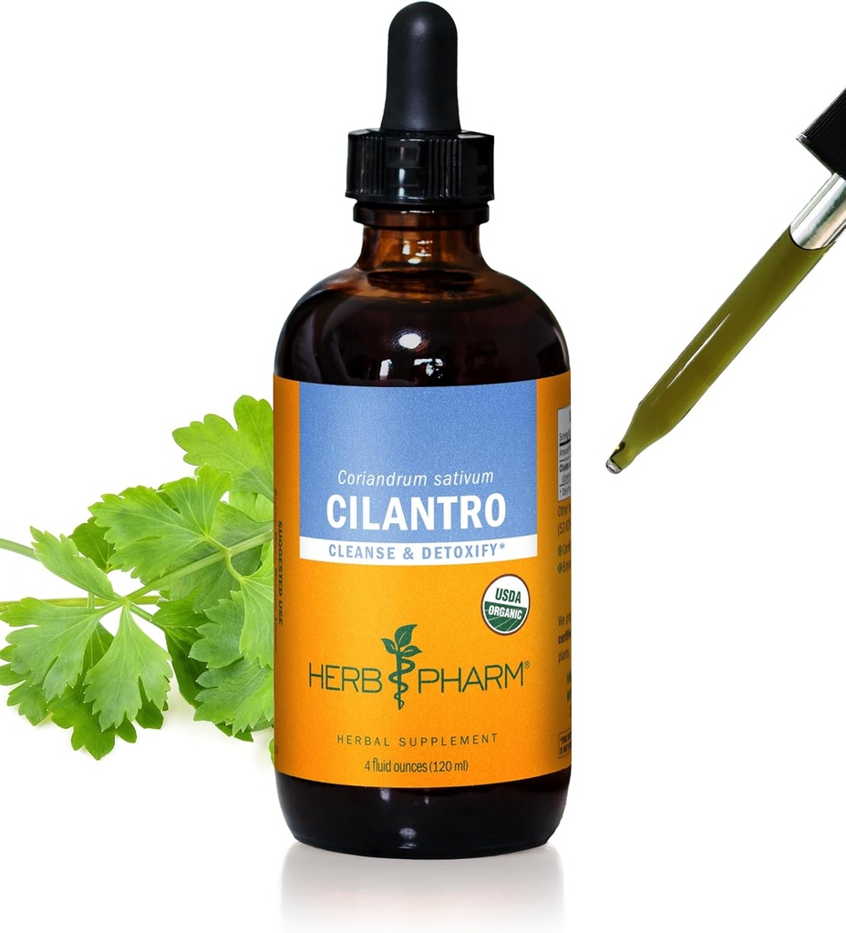 Herb Pharm Certified Organic Cilantro Vedel Ekstrakt Puhastamine ja Detoxification Support - 4 Ounce