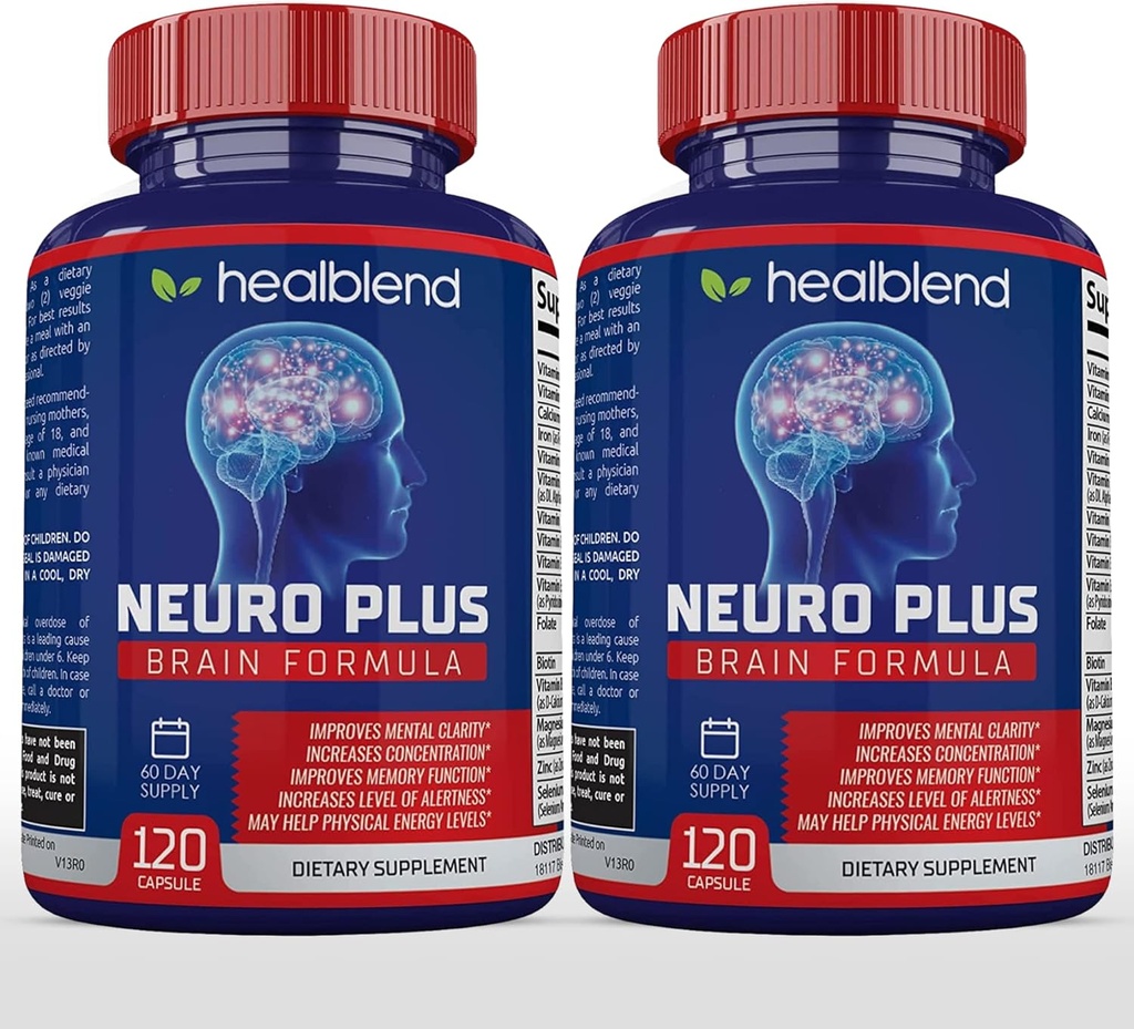 Neuro Plus Brain & Focus valem - Nootropic Brain Booster Supplement, toetab aju tervist, vaimset selgust ja fookust - suurendab kontsentratsiooni ja vaimset energiat - 120 kapslit (2)