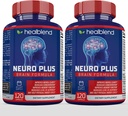 Neuro Plus Brain & Focus valem - Nootropic Brain Booster Supplement, toetab aju tervist, vaimset selgust ja fookust - suurendab kontsentratsiooni ja vaimset energiat - 120 kapslit (2)