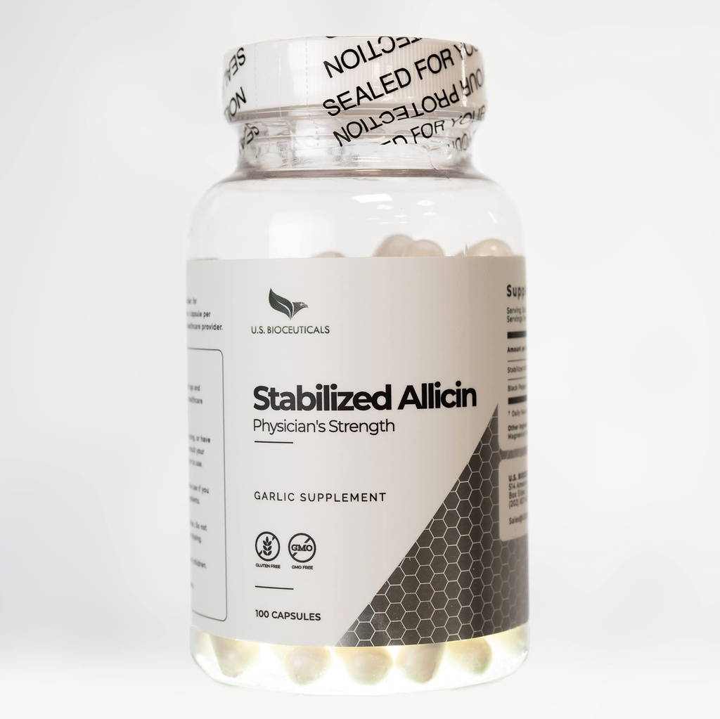 Stabiliseeritud allitsiin (mitte-GMO) - 700 000 mikrogrammi allitsiini pudeli kohta - laboratoorselt testitud - cGMP sertifitseeritud tootmine