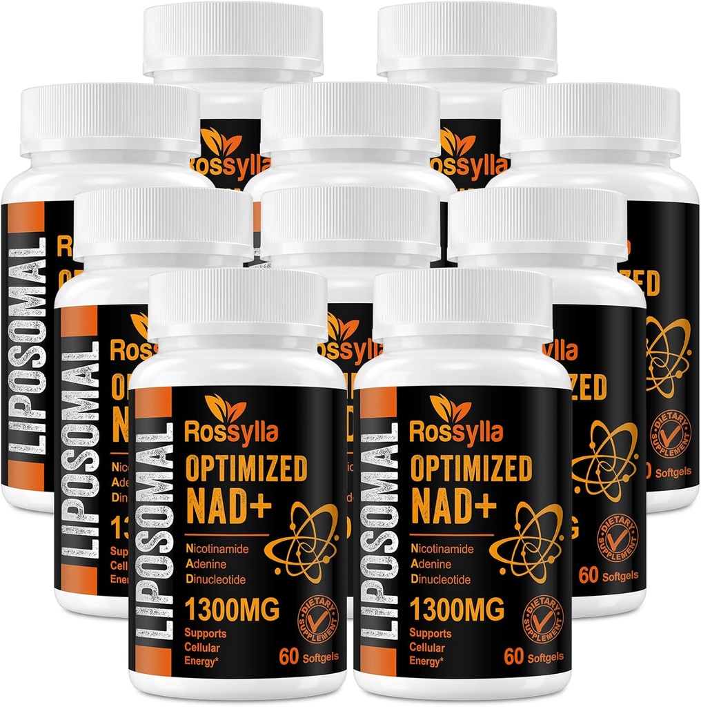 1300 MG Liposomal NAD+ Supplement | Kõrgeim imendumine | Purest NAD Supplemet to Boost NAD+ Efektiivselt | NAD+ suurendamine Vananemiskahjustus, rakuenergia, pikaealisus | 600 loend