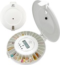 e-Pill MedTime Locked Automatic Pill Dispenser – turvaline, kergesti kasutatav ravimikorraldaja koos 24 igapäevase häirega – ideaalne eakatele, dementsusele ja Alzheimeri tõve ravile – White Lid