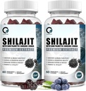 Himaalaja Shilajit Gummies 85+ jälgi mineraalid ja Fulvic happe energia, immuunsus, kognitiivne tugi Kõrge potentsi Puhas looduslik Shilajit täiendada meestele ja naistele 60 Gummies (2 pakendit)