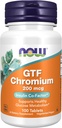NOW Supplements, GTF (Glükoosi tolerantsusfaktor) Chromium 200 mcg, insuliini kaasfaktor *, 100 tabletti