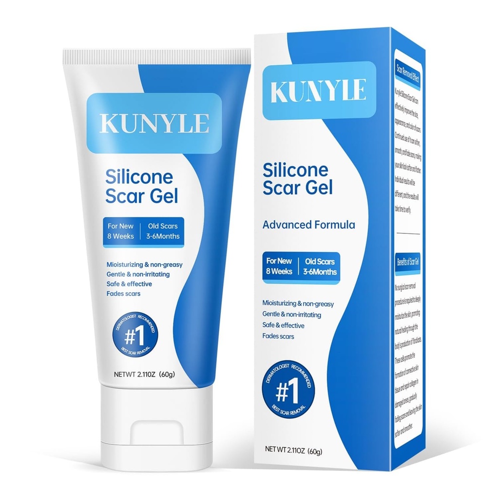 Silicone Scar Gel, Scar Cream, Advanced Scar Stick for Surgical Scars, Stretch Marks, Keloid Bump Removal, Old and New Scars 2.11oz (60g)