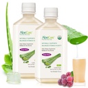 AloeCure USDA orgaaniline Aloe Vera mahl Viinamarjamaitse, mis on valmistatud 12 tunni jooksul saagikoristusest - puhas Aloe Vera seedetrakti ja immuunsuse tervise lisand, aitab säilitada tasakaalustatud kõhuhappesust, 16,7oz x 2 Btl