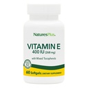 NaturesPlus Vitamiin E - 400 iu Segatud D-tokoferool, 60 Softgels - Lihtne neelata E-vitamiini täiendada, saadud looduslikust sojaõli - Vaba-Radical Defense - Gluteenivaba - 60 Servings