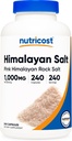 Nutrikost Roosa Himaalaja soolakapslid 1000mg, 390mg Naatrium, 240 Kapslid - Mitte-GMO, Gluteenivaba
