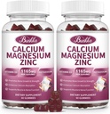 Kaltsium Magneesium Tsink Gummies Magneesium Glycinate 200mg, kaalium, D3, Sea Moss, Calm Mood & Sleep Support- Kids & Adults 2 Pack