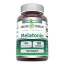 Hämmastav valem Melatoniini lisand | Maitsestamata | 5 Mg | 180 tabletti | Mitte-GMO | Gluteenivaba | Valmistatud USAs