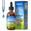 Vedel kaltsiumtsitraadi tilgad L-lüsiin 500mg, magneesium ja tsink, kaltsiumtsitraat 600mg toidulisand D3 & K2 lastele ja täiskasvanutele, 2 Fl Oz