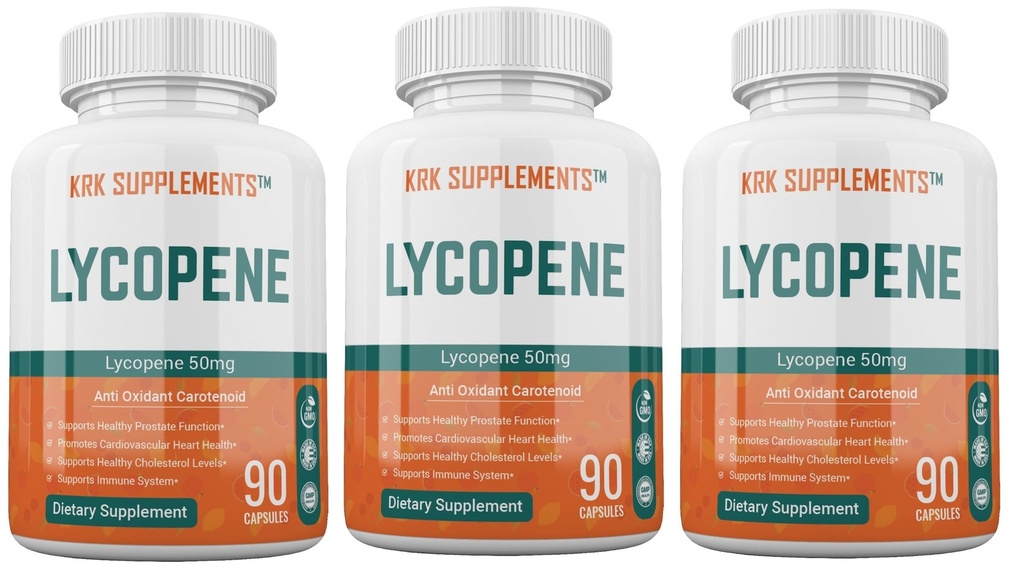 3 pudelit Lükopeen 50mg 270 Kokku kapslid