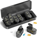 AM & PM Pill Korraldaja 7 päeva, Iganädalane Pill Case 2 korda päevas, Pill Box 7 päeva, Meditsiin Pill Korraldaja Reisimiseks, Vitamiinid, Kalaõlid, Toidulisandid