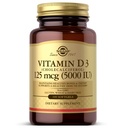 Solgar Vitamiin D3 (kolekaltsiferool) 125 MCG (5000 RÜ), 100 Softgels - aitab säilitada tervislikke luid ja hambaid - Immuunsüsteemi tugi - Non GMO, Gluteenivaba, piimavaba - 100 Servings