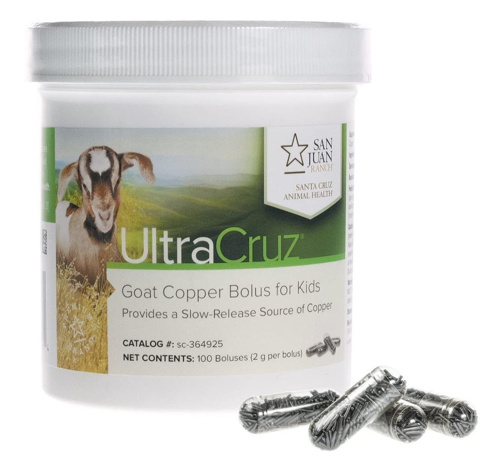 UltraCruz - sc-364925 Goat Copper Bolus Supplement for Kid goats, 100 Count x 2 Grams