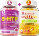 Ingveri närimiskummid Iiveldus, kõhupuhitus ja 5HTP Gummies täiskasvanutele ja lastele 8+ GABA + magneesiumglütsinaat