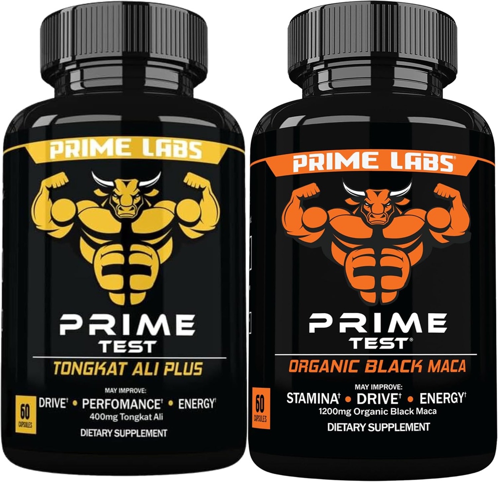 Prime Labs Tongkat Ali Plus (60 ct) + Organic Black Maca kapslid (60 ct)