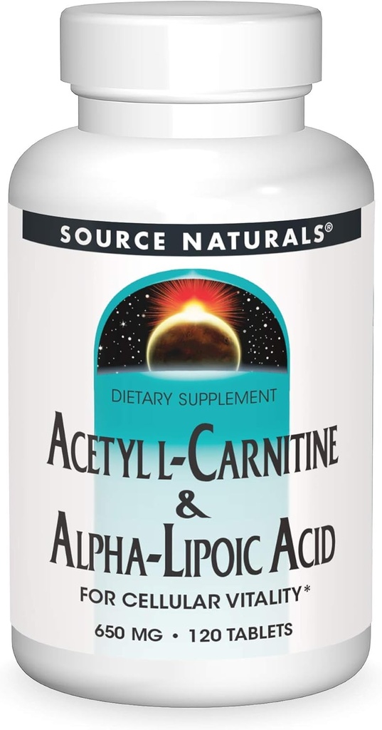 Allikas Looduslik atsetüül L-karnitiin ja alfa-lipohape 650mg - 120 tabletti