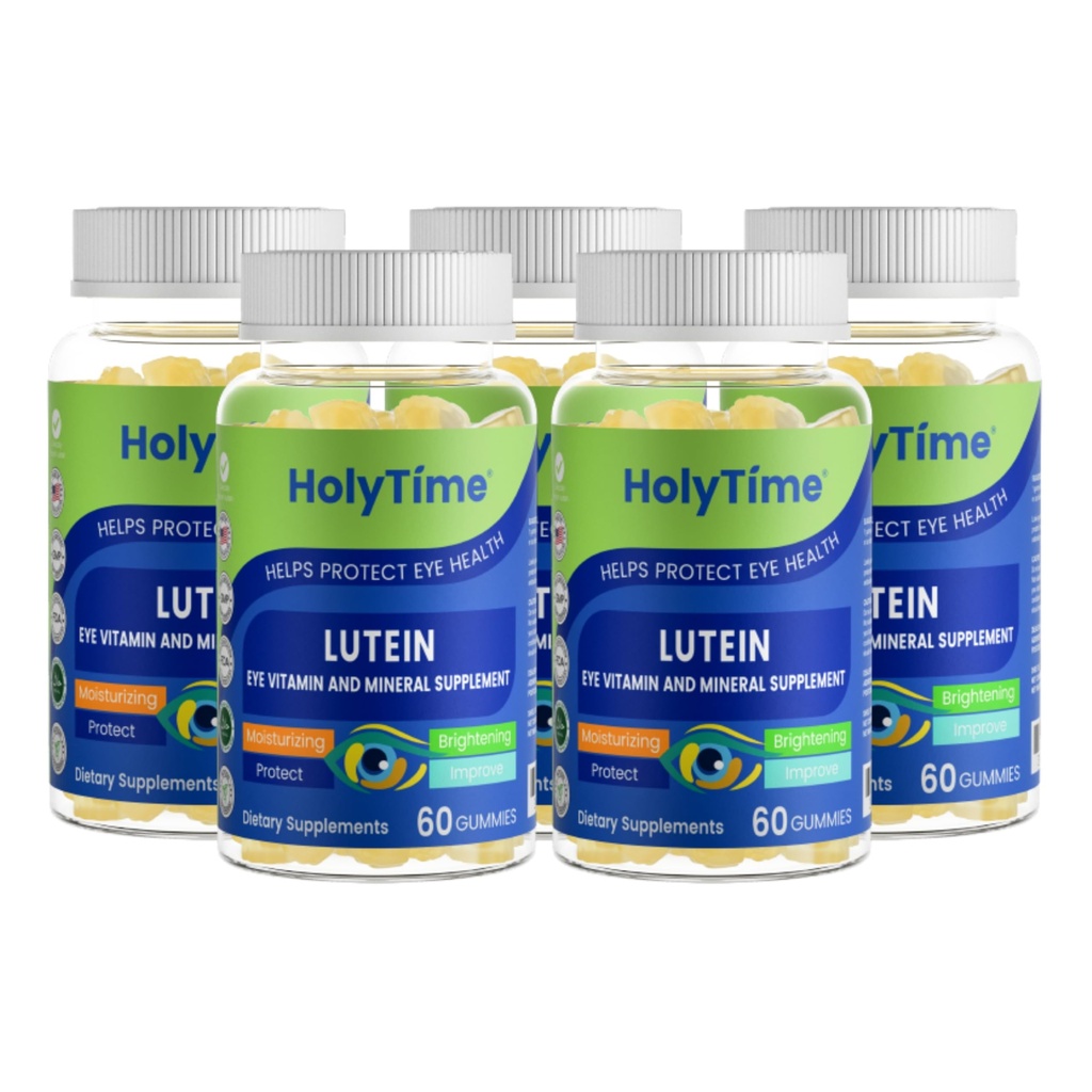 HolyTime Lutein Gummies – Dietary Supplement for Eye Health Support – with Lutein & Zeaxanthin – Plant-Based Daily Formula with Zinc, Vitamin C & E – Natural Berry Flavor – Vegan Friendly (5)