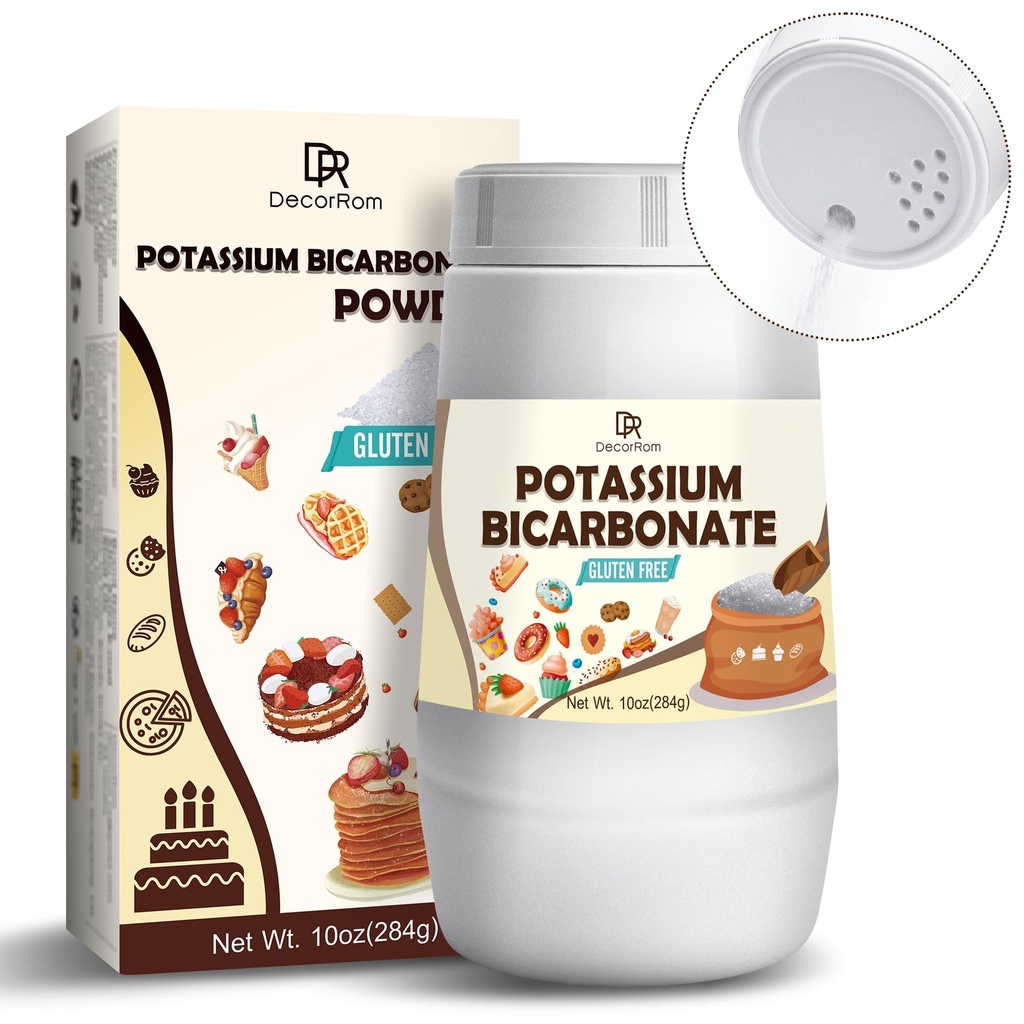Kaaliumvesinikkarbonaat 10oz - 100% puhas kaaliumvesinikkarbonaat pulber taimedele, kookidele, veinivalmistamisele, lehtedele - toiduklassi kaaliumvesinikkarbonaatpulber küpsetusaine, küpsised, suupisted