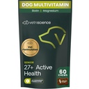 VetriScience Senior 27+ Active Health Chews, Canine Plus Daily Multivitamiinid vanematele koertele, tasakaalustatud vitamiinid, mineraalid ja antioksüdandid, tervisliku vananemise ja heaolu tugi, Veggie, 60 Count