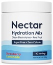 Nectar Sugar Free Elektrolüüdid Pulber - Orgaaniline Puuvili Ei Suhkur Või Kalorid - Hüdratsioonipulber Dehüdratsiooni Relief ja Rehüdratsioon - Keto ja Paleo (Maasikas Lemonade 40 Serving Tub)
