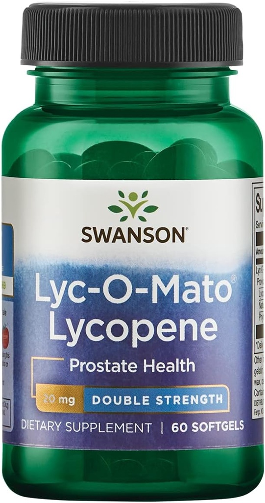 Swanson Kahekordne tugevus LYC-O-Mato Lükopeen 20 Milligrams 60 Sgels