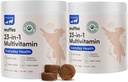 Wuffes 23-in-1 näritav koer Multivitamiinid ja lisandid Komplekt - Koer Multivitamiin väikesele ja suurele tõule - 2 Pack - 60 Count