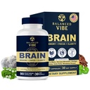 Tasakaalustatud Vibe Aju valem | Orgaaniline taimepõhine Nootroopne fookuse, selguse ja mälu jaoks | Orgaaniline Lõvi Mane, Ginkgo, Bacopa, Rhodiola, Gotu Kola | Vegan Kapslid | 30 päeva pakkumine