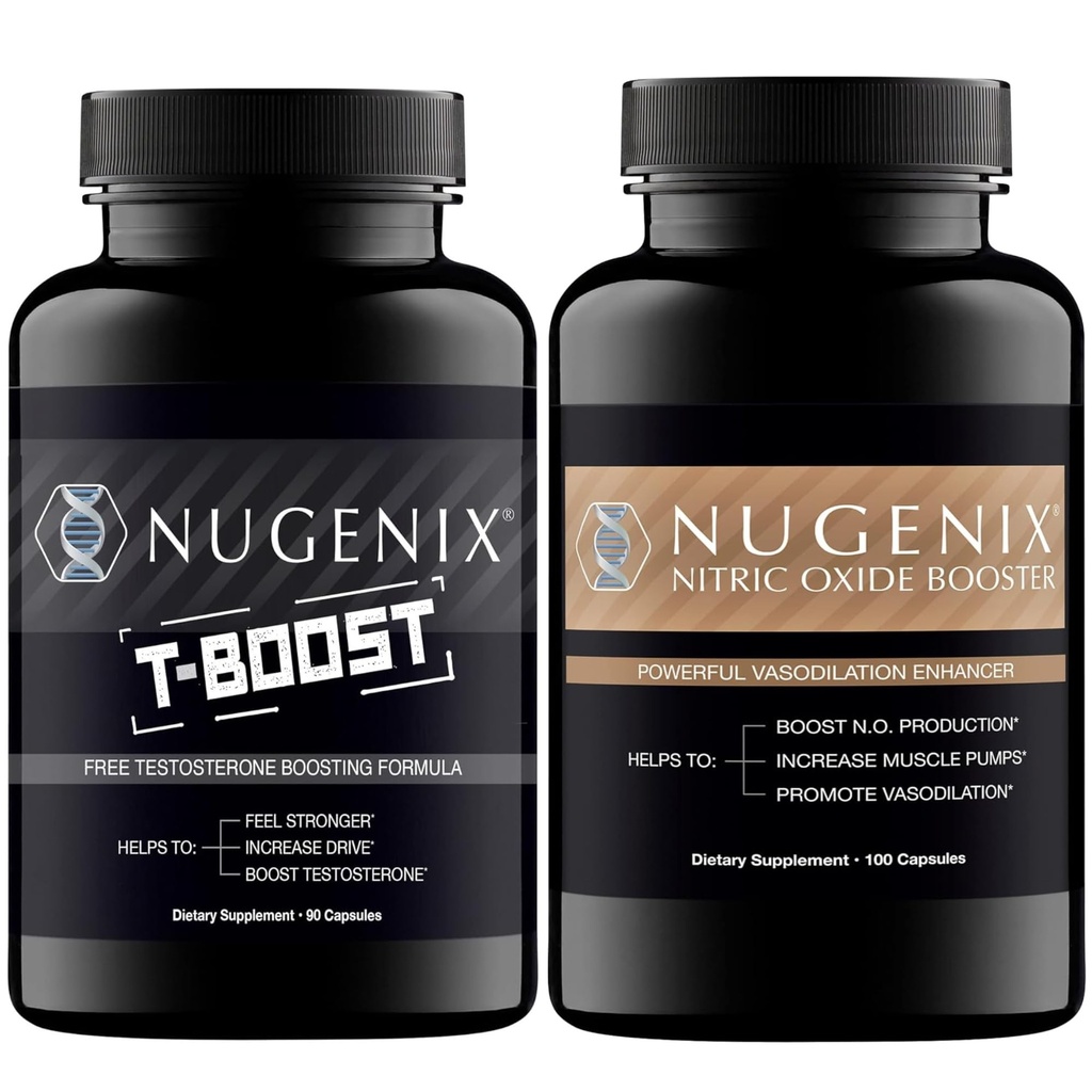Nugenix Lämmastikoksiidi Booster ja T-Boost vaba testosterooni Booster meestele