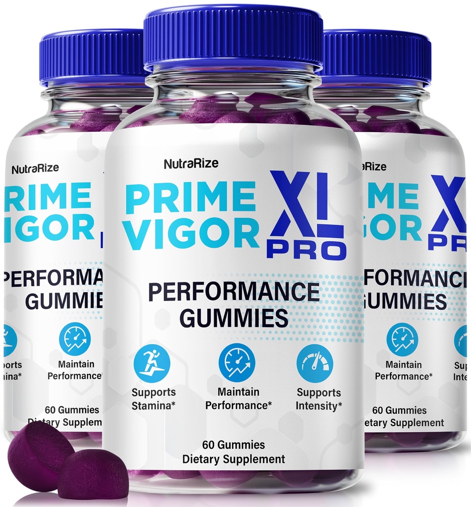 (3 Pack) Prime Vigor XL Pro Male Gummies, Official PrimeVigor XL Pro for Men, Premium Blend for Peak Performance, Energy & Stamina, Prime VigorXL Pro Support, PrimeVigorXL Pro ME (180 Gummies)