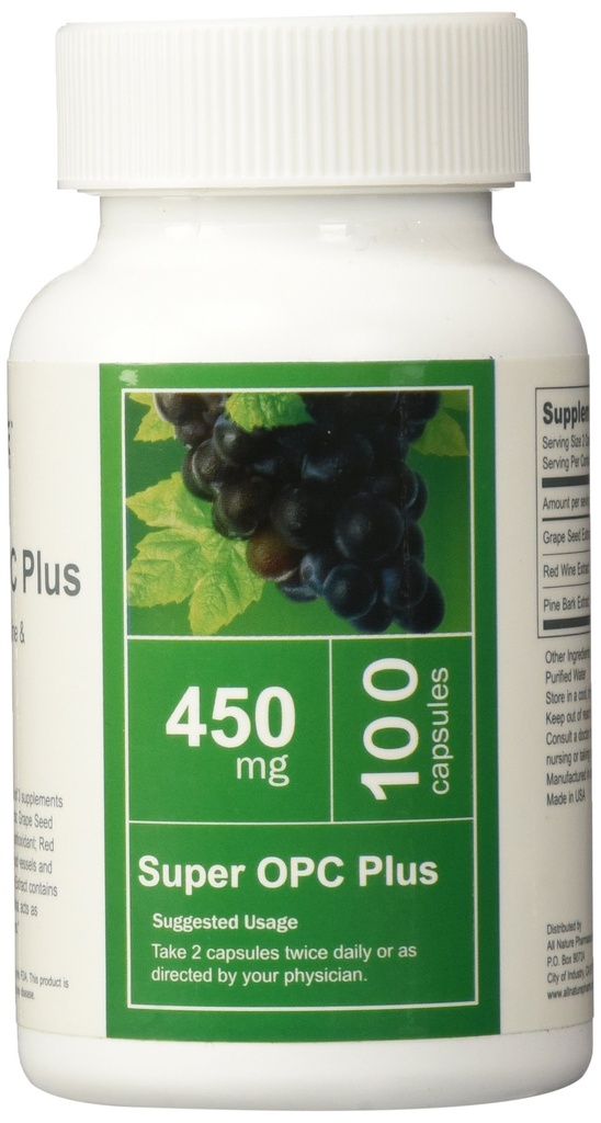 All Nature Super OPC Plus (Viinamarjaseemned, punane vein ja männikoore ekstrakt)