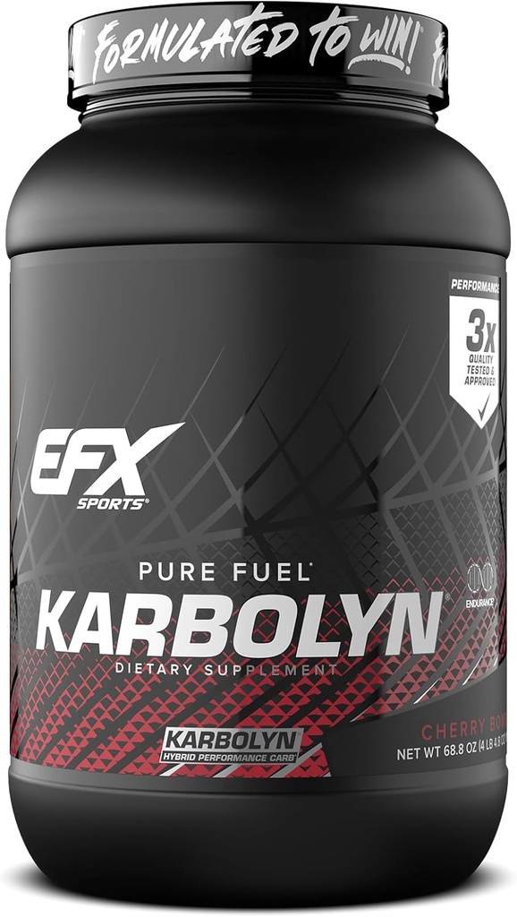 EFX Sport Karbolyn Fuel | Kiiresti imenduvad süsivesikud Pulber | Süsivesikute koormus, püsiv energia, kiire taastumine | Stimulant Free | 37 Servings (Kirsipump)