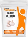 BulkSupplements.com Küüslauguekstrakti pulber - küüslaugulisand, taimsed lisandid, Allium Sativum - taimsed ja gluteenivabad, 800 mg / Serving, 500 g (1,1 naela) (pakk 1)