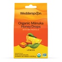 Wedderspoon Organic Manuka Honey Drops, Sidrun & Bee Propolis, 20 Count (Pack of 1) | Tõeline Uus-Meremaa Honey | Perfect Remedy for Dry Throats