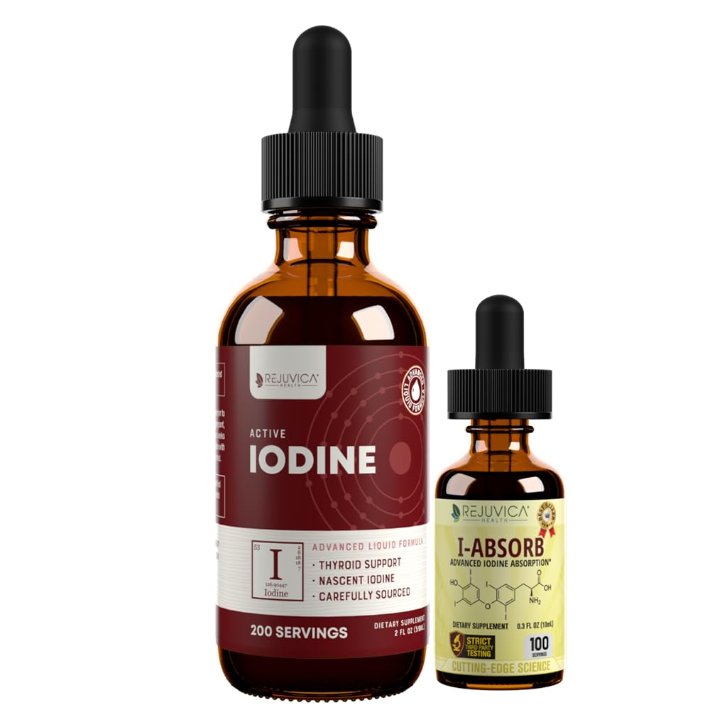 Aktiivne jood + iAbsorb - Nascent joodi tilgad - Vedelik kohaletoimetamine parema imendumise jaoks - Kofaktorid parema kohaletoimetamise jaoks - toetab tervislikku energiat, elujõudu ja joodi taset