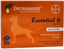 Bayer Dermoscent 6 Spot on nahahooldus väikestele koertele kuni 22 naela kalaõli toidulisandeid