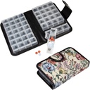 Floral Pill Case Box, 14 päeva Pill Holder Pill Container & Ravimite Korraldaja, Reisijuhtum - 4 Märgitud osad iga päev nädalas - Morn, keskpäev, Eve, Voodi