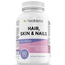 Tervendav juuksenahk ja küüned Vitamiinid naistele Biotin 5000 mcg, raud ja mangaan | Vegan, Non-GMO | 60 kapslit