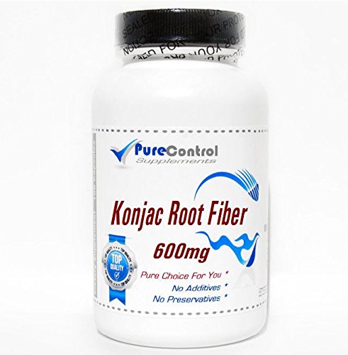 Glucomannan 600mg Konjac Root Fiber // 90 Capsules // Pure // by PureControl Supplements