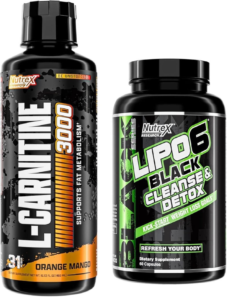 Nutrex Research Vedel Karnitiin 3000 | Premium Vedel Karnitiin, Rasvakadu Toetus Oranž Mango - Lipo-6 Puhastamine & Detox Kaalulangus & Seedetrakti