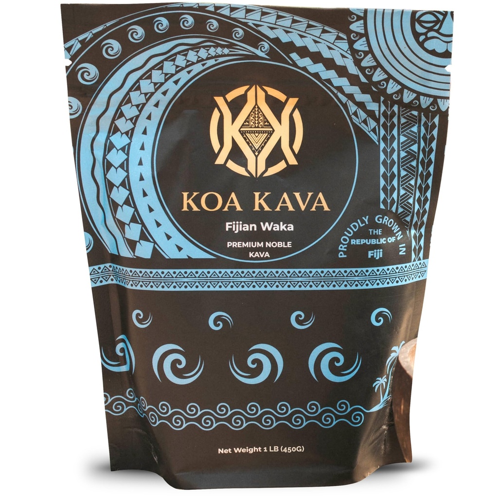 Koa Kava Fiji Kava Powder- Premium Noble Waka Kava Tea valmistatud Lateral Kava Root Savusavu, Fidži. 1 LB, 16 Ounce