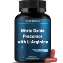 L-arginiin 3000mg lämmastikoksiidi lisand meestele ja naistele - GMO-vaba vegankapslid peedijuurega ringluseks, vastupidavuseks, energiaks, vastupidavuseks, jõudluseks ja treeninguks - 90 kapslit