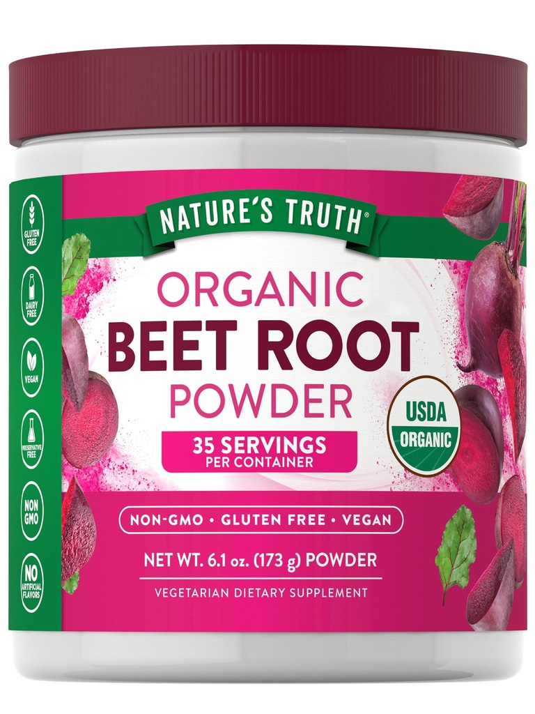 Nature's Truth Orgaaniline suhkrupeedi juurepulber | 6.1 oz | Vegan, mitte-GMO ja gluteenivaba toidulisand