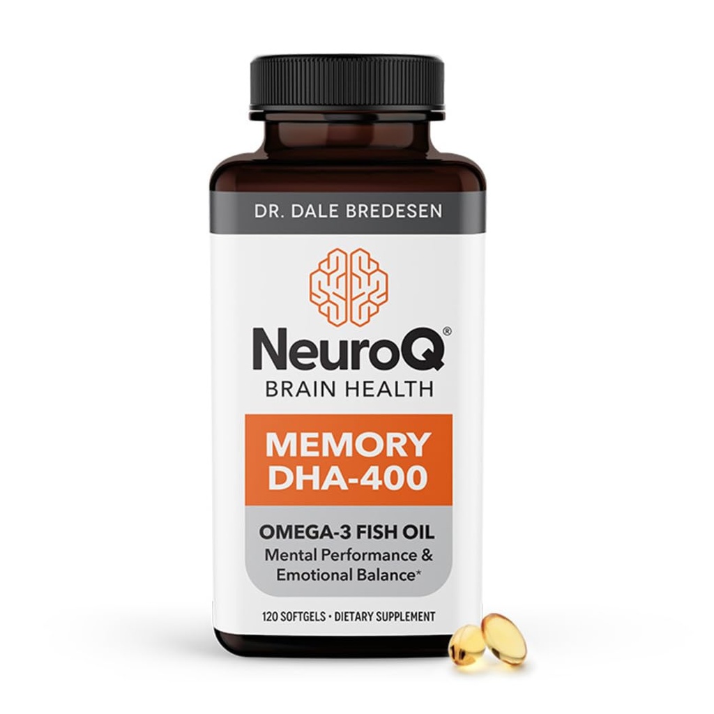 LifeSeasons NeuroQ mälu DHA-400 - Omega-3 kalaõli lisand - vaimne jõudlus ja tasakaal - toetab neuroaju tervist - kaitseb mälukaotuse eest ja parandab fookust - 120 Softgels