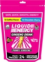 VITAL 4U® Vedel energia Shot - kohv ja šokolaad Cherry Combo Pack, ženšenn, B vitamiinid, looduslikult magustatud, 24 ct