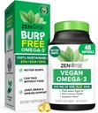 Zenwise Health Vegan Omega 3 täiendus - habemetu Omega 3 täiendus koos DHA, EPA ja DPA rasvhapetega immuunsüsteemi tervise jaoks - kalaõli alternatiiv jätkusuutlikult hangitud merevetikaõli - 48 softgels