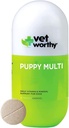 Vet Worthy Puppy Multivitamiinid - Multivitamiinid kutsikatele, et toetada optimaalset tervist ja üldist heaolu - koeralisa raua, magneesiumi, tsingi, A-vitamiini, B-vitamiinidega - Maksa maitse, 60 närimistabletti