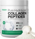 Vitasave kollageenpeptiidide pulber – 10 g hüdrolüüsitud kollageeni ühe serveerimise kohta – maitsestamata, rohi-toide, Keto sõbralik – nahk, juuksed, küüned ja liigeste tugi – 500 g