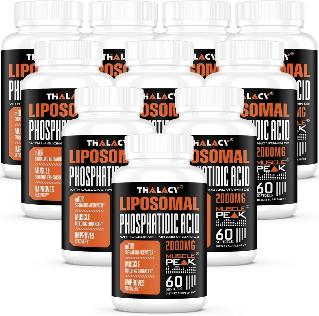 2000mg Liposomal Fosfatiidhape Lihaste Ehitaja (PA), Kõrge Absorptsiooni Lihaste Ehitus Lisandid Meestele ja Naistele | Lihaste Gainer, mTOR Valgu Süntees & Lean Lihaskude, Tugevus, 10 Pack